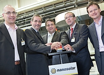 nanosolar eröffnet Betriebsstätte südlich von Berlin